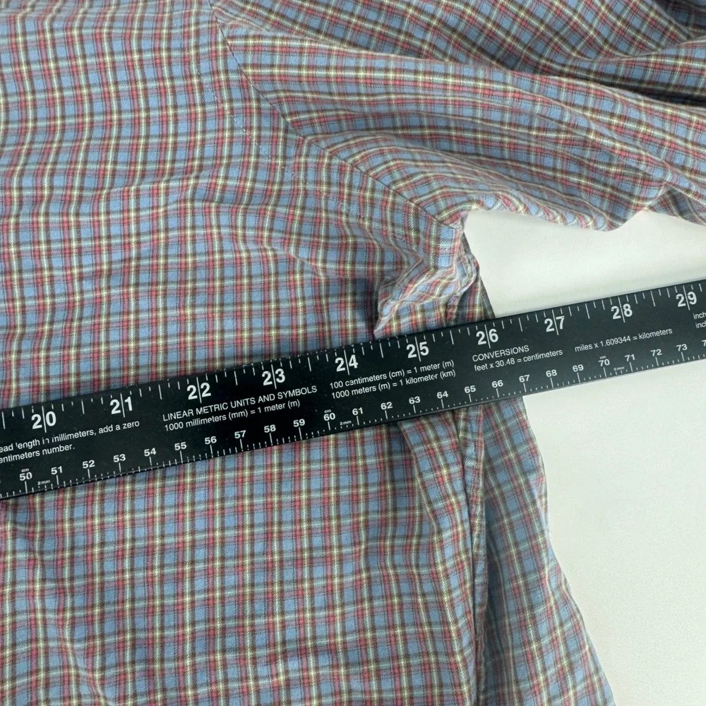 Polo Ralph Lauren Stanton Classic Fit Plaid Shirt Mens XXL Blue Red Long Sleeve